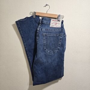 True Religion Mens Indigo Straight Jeans